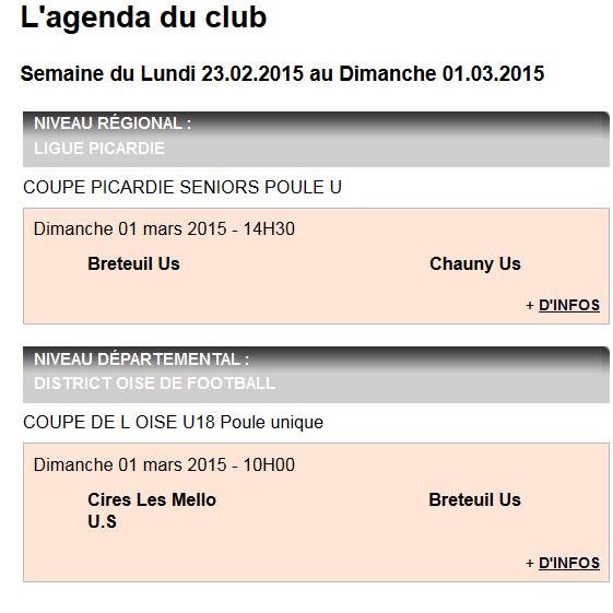 Programme sportif 28 fev et 1er mars 15 Programme sportif 28 fev et 1er mars 15