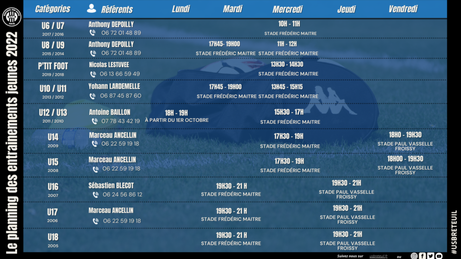 (version JD) Planning des entrainements (2)